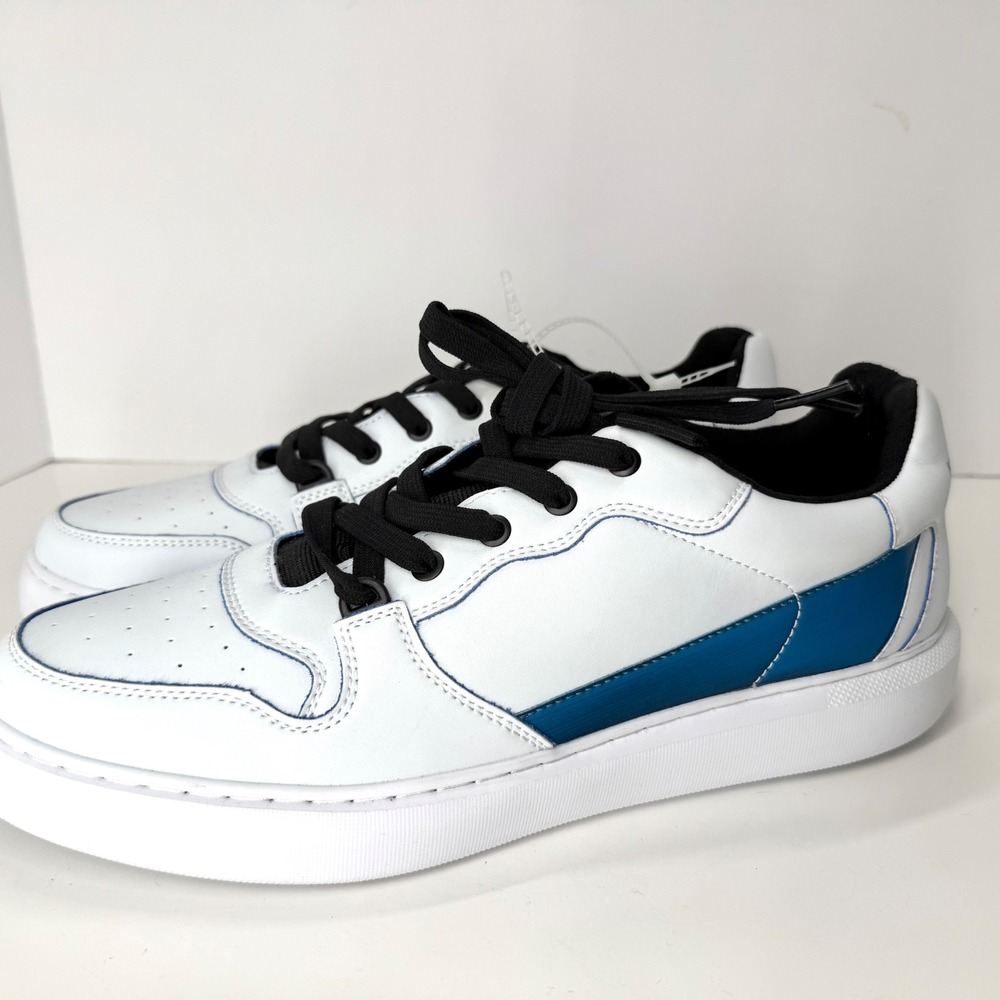 Karl Lagerfeld Paris Perforated Vamp 2-Tone Lace Up LF1S2151, White/Blue New 12